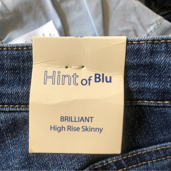 Hint of Blu Brilliant NWT Women’s Sustainable High Rise Ankle Skinny Jeans 28 - Picture 14 of 15